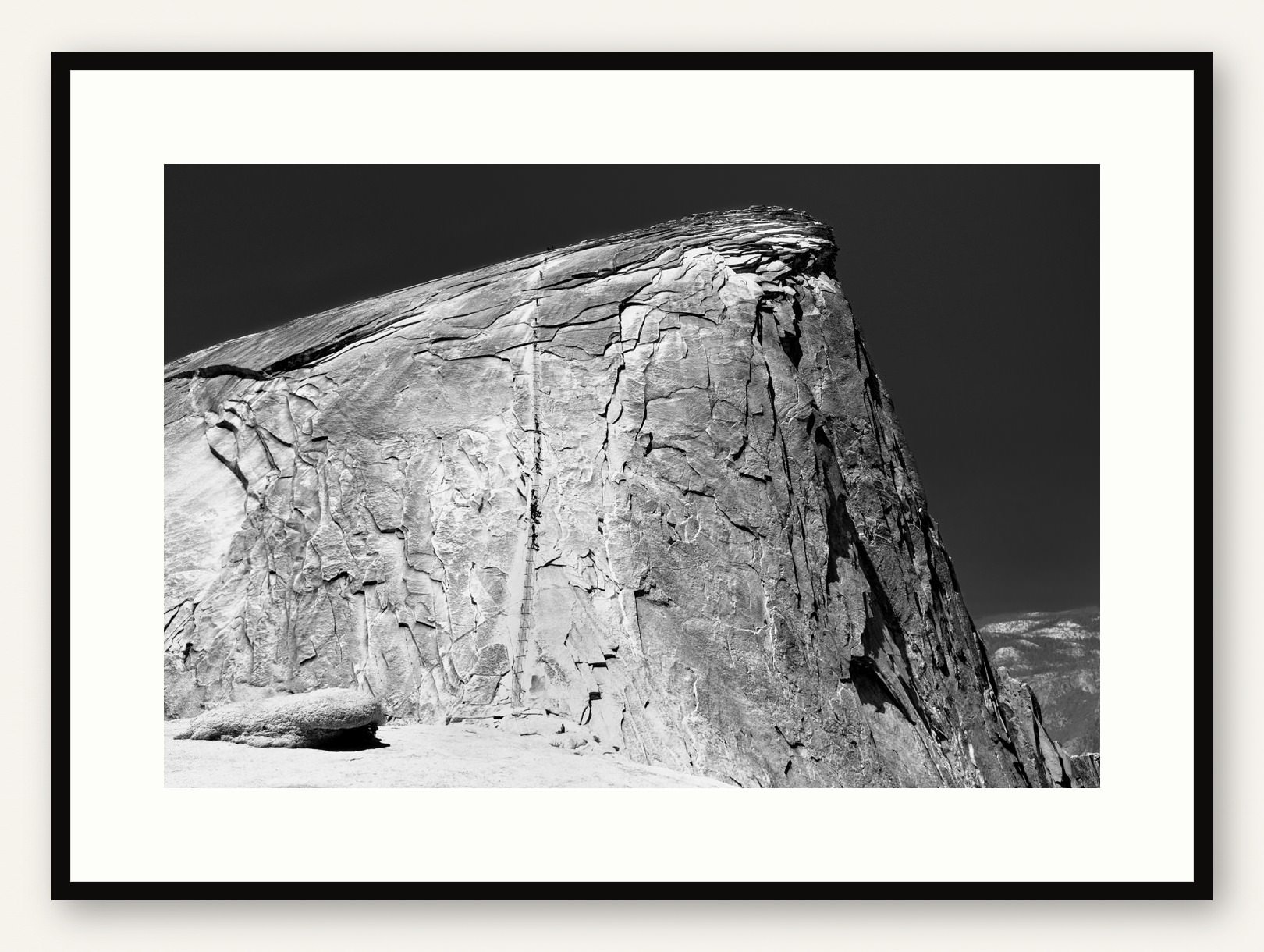 The Last Four Hundred, framed black and white print of Half Dome by Kofi Amoa