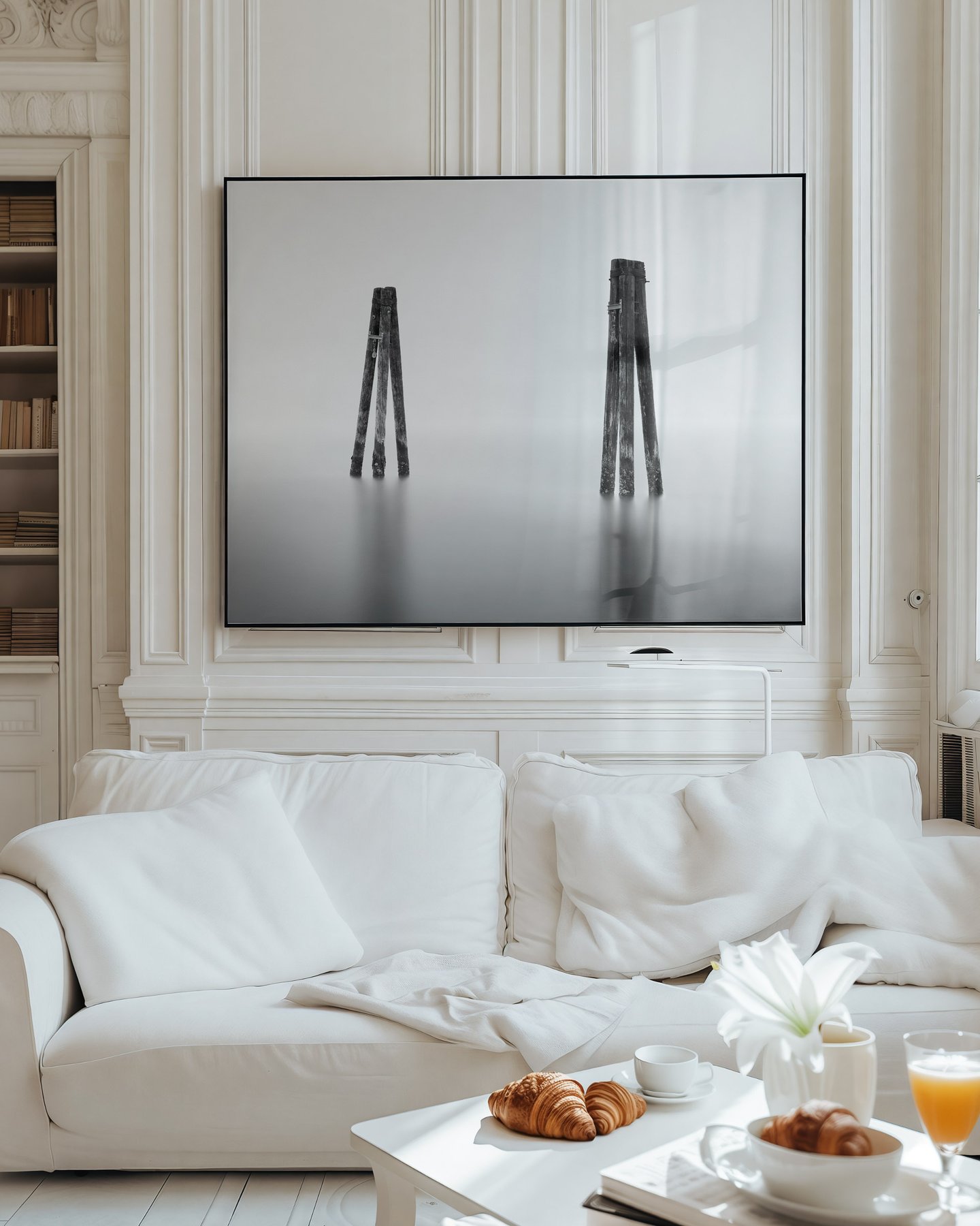 Sentinels, a fine art photograph by Kofi Amoa, framed on a gallery wall