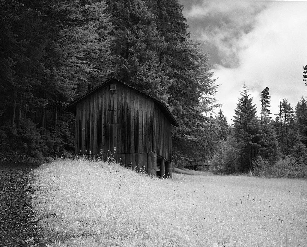 Alpine Refuge. Infrared film. Medium format