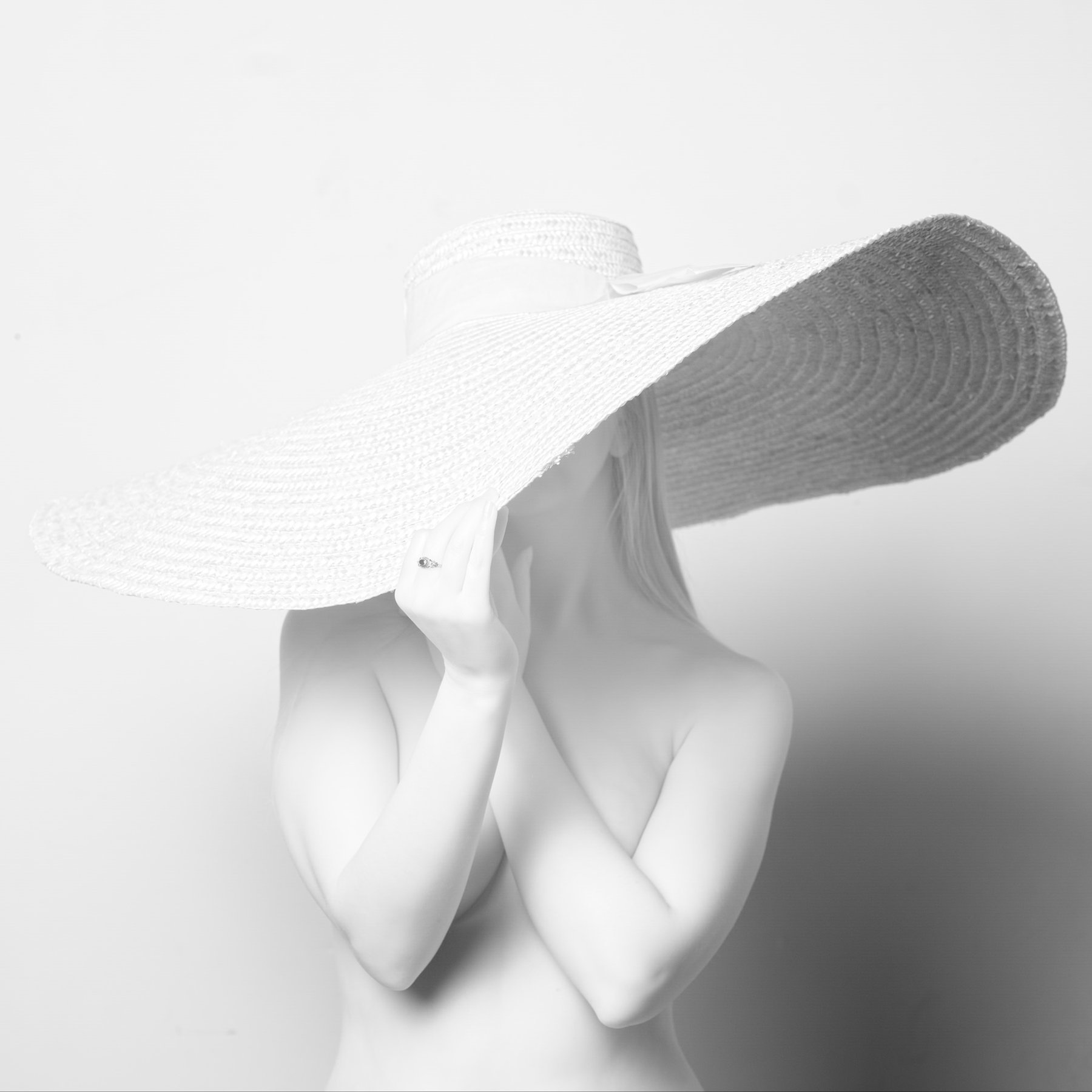Tilt — black and white figure study, Porcelain series, fine art photography print by Kofi Amoa