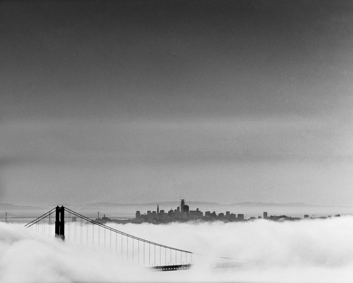 Above the Foggy Bridge — fine art landscape, Scapes series, fine art photography print by Kofi Amoa