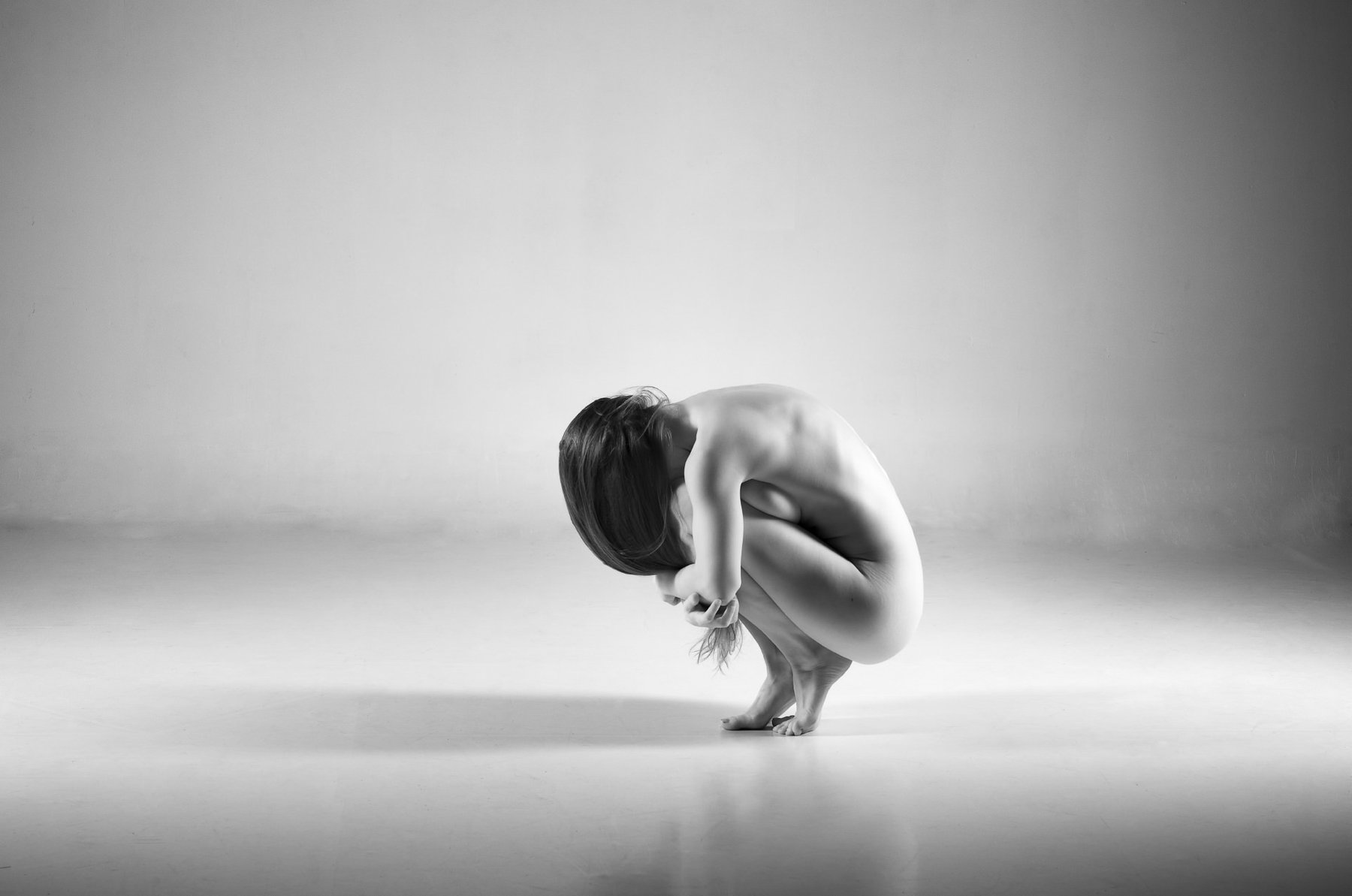 Compress — aerial silk black and white figure study, Supernal series, fine art photography print by Kofi Amoa