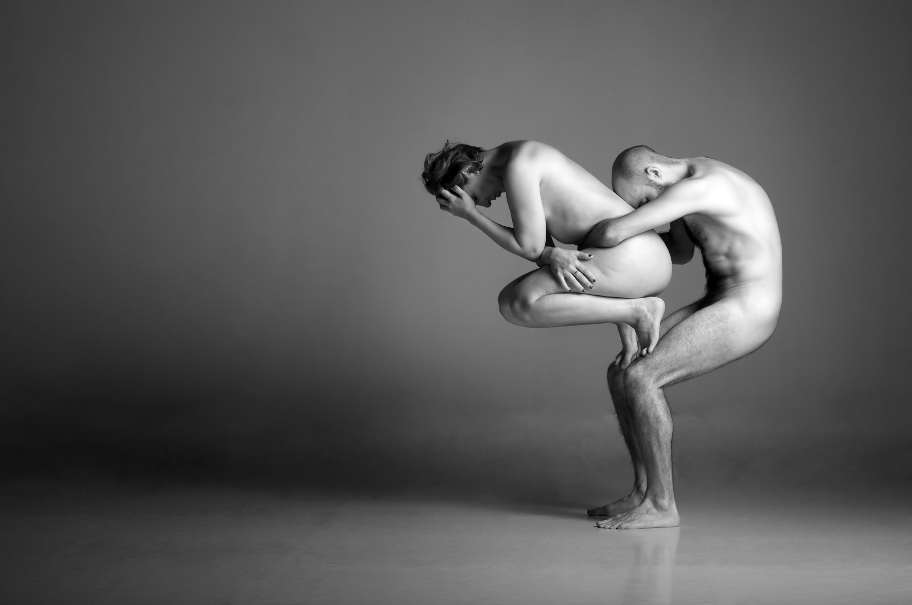 Cradle — black and white figure study, Supernal series, fine art photography print by Kofi Amoa