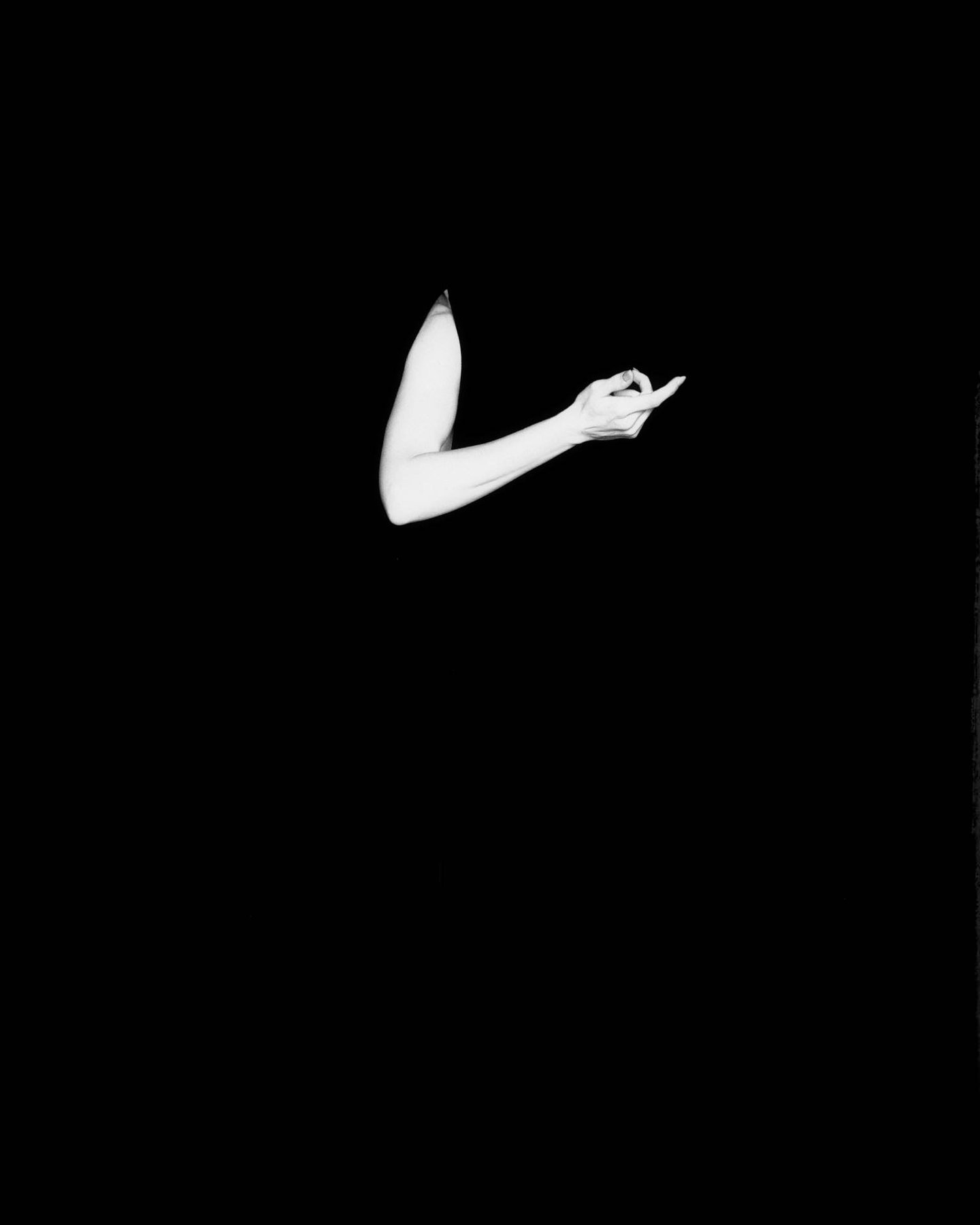 Signal — black and white nude figure study, Void series, fine art photography print by Kofi Amoa